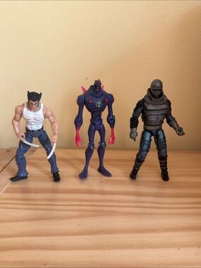 Wolverine, ben 10 chromastone and GI Joe rise of cobra neoviper figures